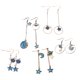 thumbnail image 5 of 5 pares de pendientes asimétricos con forma de planeta, estrella y luna, joyería de estrella, pendientes para mujer, 5 of 5