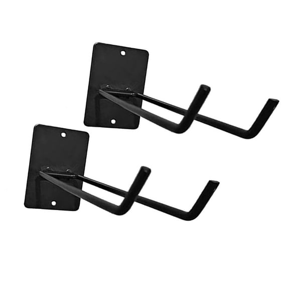 MEIBUTYUP 2Pcs Broom Holders Black Wall Mounted Tool Storage for Gardeners