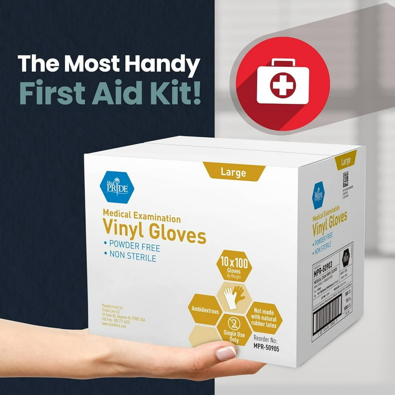 Disposable Examination Gloves - XL Clear Vinyl 2000 PF, Latex-Free, Hypoallergenic - Bulk Buy For Any Sector - Meditrade | Buy Now With Express International Delivery