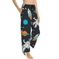 thumbnail image 2 of Naloa Space Print Women’s Ultra-Soft Comfy Pajama Lounge Pants with Pockets & Drawstring, 2 of 8