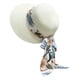 thumbnail image 1 of Sombrero de paja plegable de ala ancha para mujer - UPF 50+, adorno de lazo, playa y viajes, 1 of 3