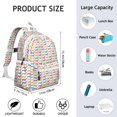 thumbnail image 6 of Colorful Funny Dachshund Backpack for School,Cute School Bag,Schoolbag with Adjustable Shoulder Straps & Padded Back,13.4"x11"x4.7", 6 of 6