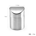 thumbnail image 2 of Fashionclubs Stainless Steel Desk Bin,Countertop Can Polish compatible with Machine, 2 of 5