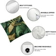 thumbnail image 4 of BCIIG Green Leaves Gold Foiling Maximalism Pillowcase 1PC Short Plush 12x12in, 4 of 5