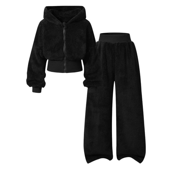 Girls Clothes 2 Piece Long Sleeve Zip Hoodie Sweatshirt and Pants Fall Winter Clothing Set Back To School Outfits
