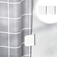 thumbnail image 1 of ZZkhGO Punch Free Shower Curtain Clips, Windproof Shower Curtain Wall Hooks with Strong Stick for Tiles Glass, Multi Functional Curtain Clips, 1 of 6