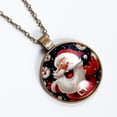 thumbnail image 2 of Santa Claus Necklace Personalized Custom Photo Round Pendant Adjustable Stainless Steel Necklaces with Gift Box for Men Women Mothers Valentine's Jewelry Gift, 2 of 6