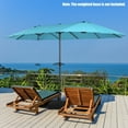thumbnail image 2 of Costway 15FT Patio Double-Sided Umbrella Crank Outdoor Garden Market Sun Shade Turquoise, 2 of 9