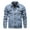 Blue, variant on XMMSWDLA Mens Plus Top Casual Jacket Denim Outdoor Single-breasted Jacket Tooling Jacket
