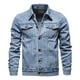 thumbnail image 2 of Chaquetas de Mezclilla Prendas de Vestir Para Hombres Chaqueta Informal de Moda Chaqueta de Mezclilla Para Exteriores Chaqueta de Un Solo Pecho Chaqueta de Herramientas Odeerbi  ODB-4, 2 of 9