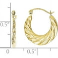 thumbnail image 3 of Primal Gold 10 Karat Yellow Gold Gold Fancy Small Hoop Earrings, 3 of 5