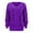 Purple, variant on Women's Slim V-Neck Knit Sweater - Fall Winter Drop Shoulder Long Sleeve Solid Color Comfort Pullover Top For St Patricks Day,Size:M
