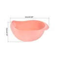 thumbnail image 2 of Uxcell Rice Washer Strainer Colander Fruit Washing Bowl Vegetable Rice Washer Drain Basket with Handle Fruit Bowl-Pink, 2 of 6