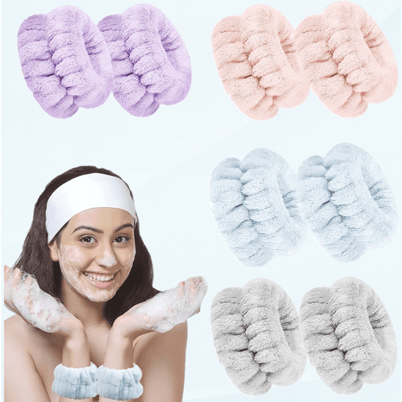 8 Pcs Wrist Towels for Washing Face Microfiber Band Towel Absorbent Wristbands Wrist Sweatband for Girls & Women,Prevent Liquid from Spilling Down Your Arms