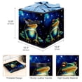 thumbnail image 3 of Starry Sky Frog Foldable Toy Box Storage Cubes Storage Basket with Handle, 10.8"x10.5"x10.6", Large Capacity, 3 of 6