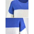 thumbnail image 4 of Pulls Décontractés Manches Longues Col Rond Couleur Patchwork Pull en Tricot Tops, 4 of 4