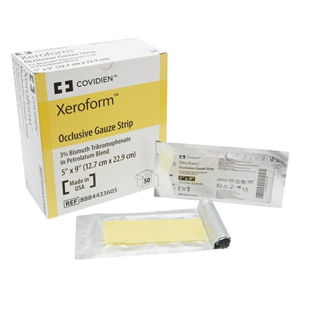 Xeroform Petrolatum Impregnated Dressing 5 x 9" Rectangle Gauze Ct