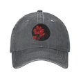 thumbnail image 1 of ZICANCN Graffiti Casquette de Baseball Ajustable Fleurs Rouges Femmes, Chapeaux pour Hommes Adulte Coton Denim Lavé Casquettes de Baseball Mode Gris Foncé, 1 of 6