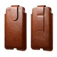 thumbnail image 2 of Universal 7.2 Inch Artificial Leather Bodypack Phone Case For Apple 12 Samsung Xiaomi Clamshell Protective Case, Thoughtful Gift For Birthday/Girlfriend/Boyfriend/Men/Women, 2 of 4