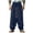 Navy, variant on HomeGardon Mens Pants Men Solid Casual Pockets Outdoor Straight Type Elastic Waist Pants Trousers,S-XXXL