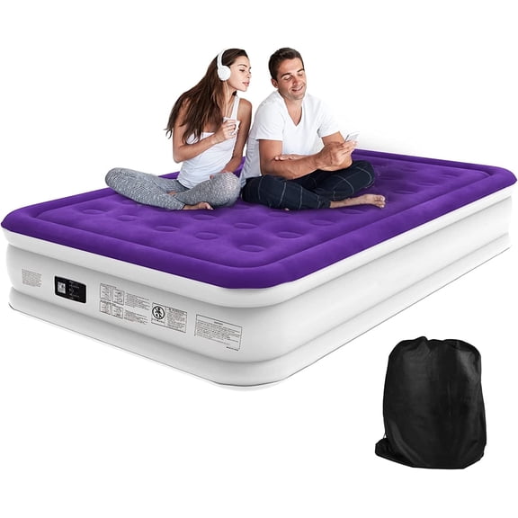 CHILLSUN 13 inch Comfort Plush Elevated Twin Size Air Mattress with Built-in Pump