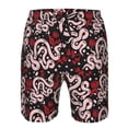 thumbnail image 4 of Wukai Snake And Rose Print Beach Trunks with Compression Liner Swimsuit Quick Dry Beach Sports Shorts with Pocket-Large, 4 of 8