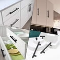 thumbnail image 6 of CHENGSI for Stainless Steel T-Type Cabinet Pulls Black Drawer Handles 8 Inches Door Pull Hardware for Wardrobe Kitchen Bathroom Furniture 10mm Diameter, 6 of 10