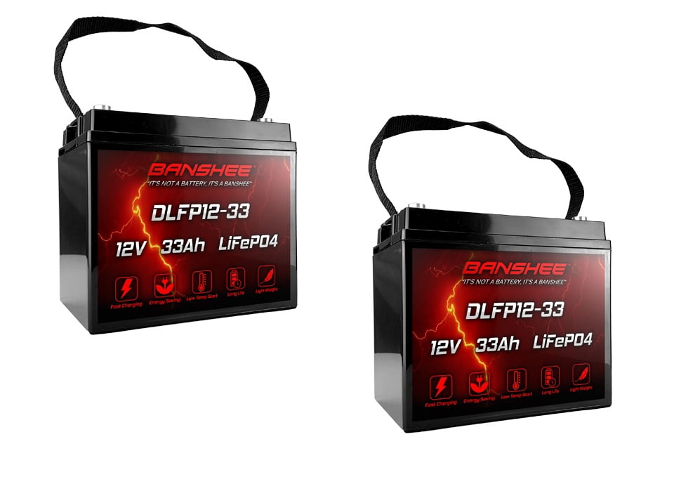 Banshee 12V 35Ah LiFePO4 Lithium Battery, 2000+ Deep Cycles, Smart BMS, Replaces 35AH Battery for Scooter Pride Mobility Jazzy Select Electric Wheelchair