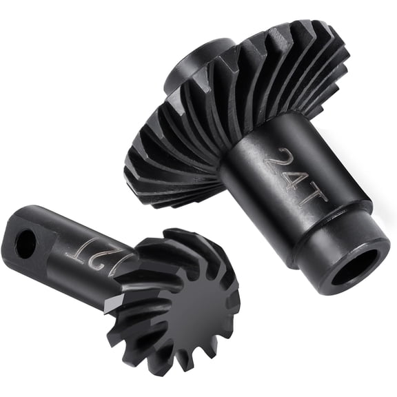 12T/24T Steel Gear Helical Diff Axle Gear Set Ring Gear Pinion Gear for 1/18 Tra-xxas TRX4-M RC Crawler Upgrades Accessories 2PCS