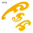 thumbnail image 1 of 3Pcs Plastic French Curve Sewing Ruler Clothing Drafting Drawing Stencil Template, 1 of 8