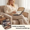 thumbnail image 4 of Pzuqiu US Flag Cross Bible Case for Girls Vintage Bible Protector with Multi-Pockets Soft Functional Bibles Bag Journal Case Large Quilted Bibles Cover Perfect Gift for Women, 4 of 7