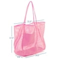 thumbnail image 4 of Bolsa de playa HOXIS Mesh para mujer en nailon rosa y poliéster, 4 of 6