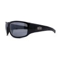 thumbnail image 3 of Mens Xloop Classic 90s Sport Wrap Plastic Sunglasses Shiny Black, 3 of 4