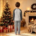 thumbnail image 5 of WJOSBXT Family Matching Christmas Pajama Set with Pockets & Plaid Pants , Long Sleeve Holiday PJs Sleepwear Outfit for Christmas Party Family Photos 8 Years, 5 of 5