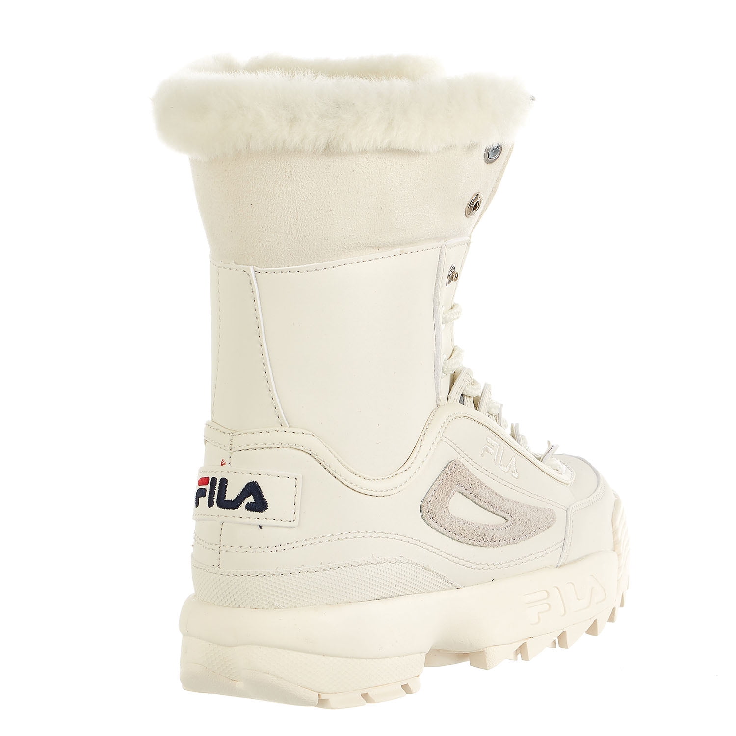 womens fila disruptor shearling athletic shoe