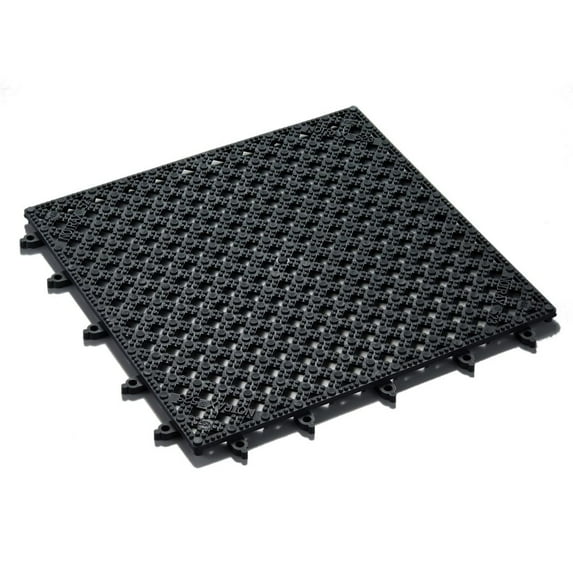 American Metalcraft BT12X12 Black Vinyl 12 x 12" Bar Tiles