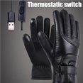 thumbnail image 3 of Greeniant Guantes térmicos eléctricos USB de invierno Guantes térmicos impermeables y resistentes al viento Temperatura ajustable Guantes térmicos para Ciclismo Sin temperatura extrema Greeniant OD016640-02, 3 of 6