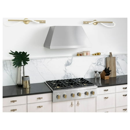 Monogram - 36" Built-In Gas Cooktop with 6 Burners - Stainless steel