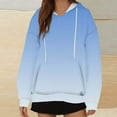 thumbnail image 5 of WREESH Women's Gradient Oversized Hoodie Long Sleeve Casual Sweatshirt Drawstring Hooded Pullover Top with Pocket Light Blue, 5 of 5