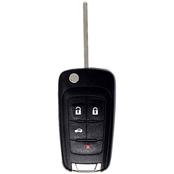 Car Keys Express GM Simple Key – 4 Button Flip Key Fob with Trunk Release