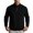 Black, variant on Casual Striped Textured Half Zip Sweater for Men Cotton Stand Collar Loose Fittedting Warm Pullover Ideal for Daily Wear and Relaxation
