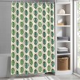 thumbnail image 6 of Tropical Leaf Extra Long Shower Curtain Set, Waterproof Shower Curtains for Bathroom, Boho Green Monstera Palm Leaves Botanical Beige Washable Fabric Bath Curtain for Bathtub with Hooks 72x96 Inches, 6 of 9
