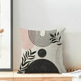 thumbnail image 3 of Boho Pillow Covers 18x18 Set of 2, Bohemian Mid Century Style Pink Black Throw Pillow Covers Linen Farmhouse Vintage Abstract Art Boho Decor Cushion Case Boho Home decor For Couch Sofa Outdoor, 3 of 6
