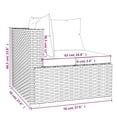 thumbnail image 5 of vidaXL 11 Piece Garden Lounge Set with Cushions Poly Rattan Brown, 5 of 5