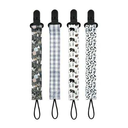 Versatile Pacifier Holders 4pcs/Pack, Works with Most Pacifier Styles