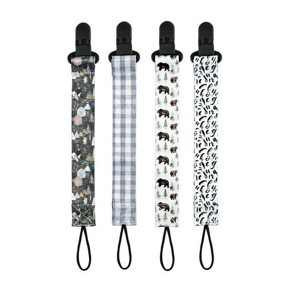 Versatile Pacifier Holders 4pcs/Pack, Works with Most Pacifier Styles