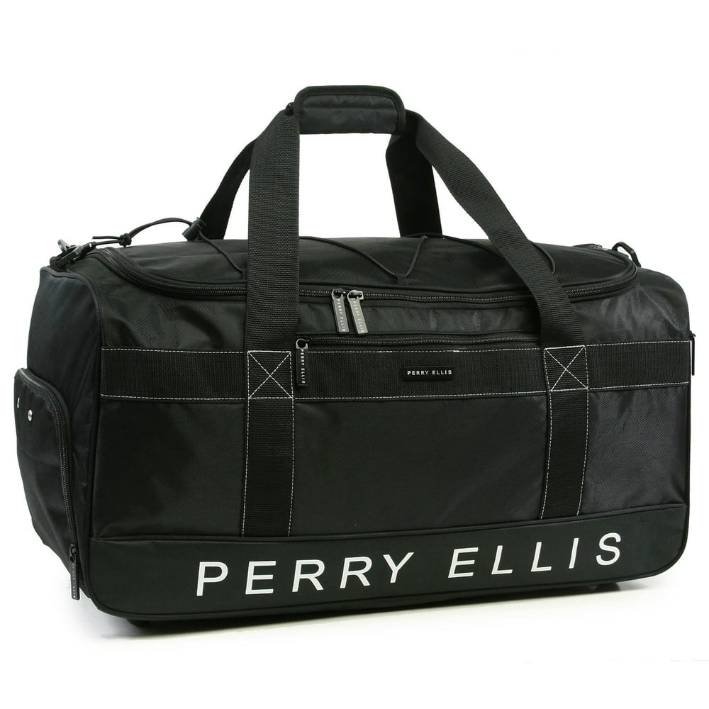 $80 Perry Ellis Medium Weekender Duffel Bag with Shoe Pocket 22