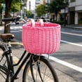thumbnail image 2 of XINGAG Bike Basket, Front Bicycle Basket, Wicker Bike Front Basket, Rattan Woven Scooter Basket with Adjustable Straps for Adult Boys Girls Outdoor Riding, 2 of 7