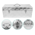 thumbnail image 6 of Aluminum Truck Tool Box, Diamond Plate Trailer Pickup Atv Truck Bed Storage Toolboxes, Rectangle, Silver, 6 of 6