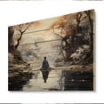 thumbnail image 2 of Designart "Enlightened Path in Grey Buddhism II" Spiritual Print on Natural Pine Wood, 2 of 5